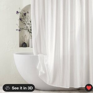 Casaluna White Waffle Shower Curtain